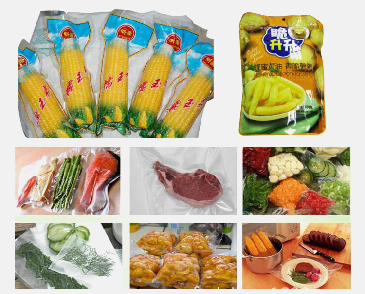 Raw Food In Vacuum Packaging Machine