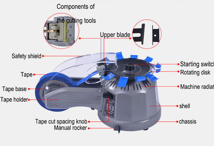 Components of Pneumatic Tape Dispenser