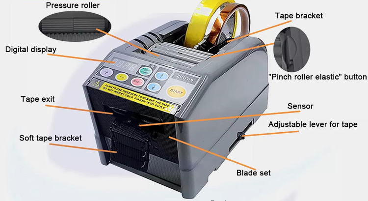 Main-Components-of-Automatic-Electronic-Tape-Dispenser1