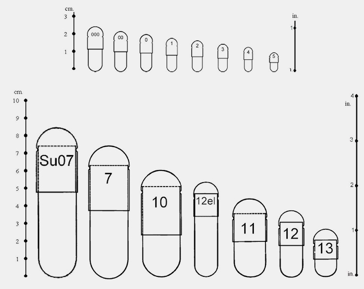 Sizes of Capsules