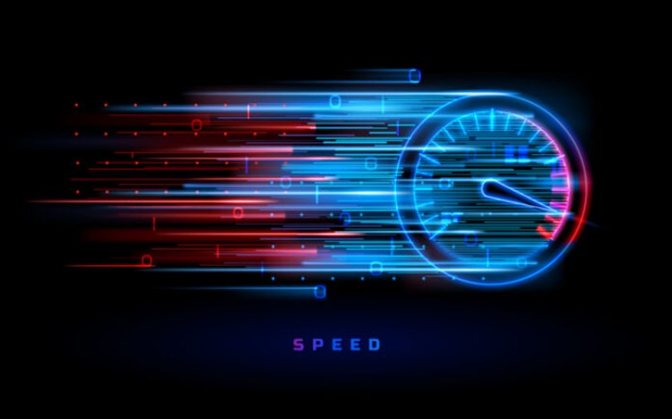 Download progress bar or round indicator of speed