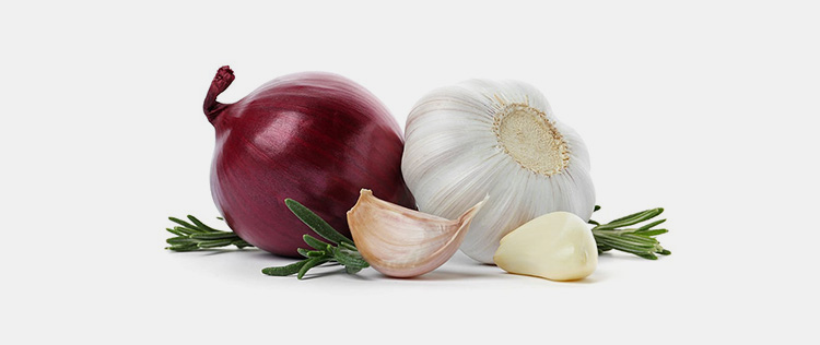 Raw Onions and Garlic