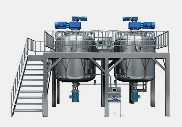 suitable vacuum emulsifying mixer