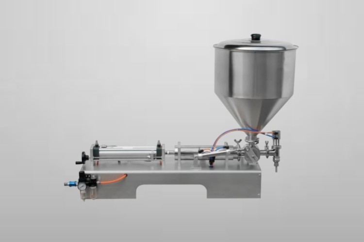 High viscosity piston filler sauce machine