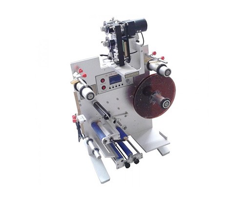 SL-130 Semi-Automatic High Efficiency Labelling Machine Double Labeller For 2 Labels With Printer