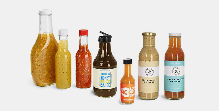 Food grade liquid sauces and dressings