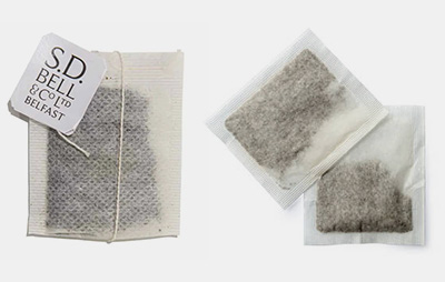 Rectangular tea bag with or without tag & string
