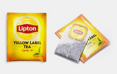 Teabag is enclosed in a three-sided seal flat pouch