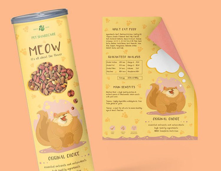 Provided Over Cat Food Packaging