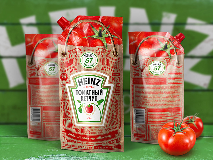 Rectangular Shape Ketchup Pouches