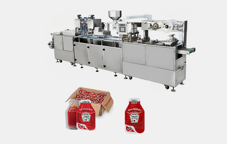 Tray Ketchup Filling and Sealing Machine