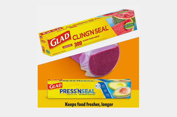  Glad Press 'N Seal Food Wrap, 70-Ft. : Health & Household