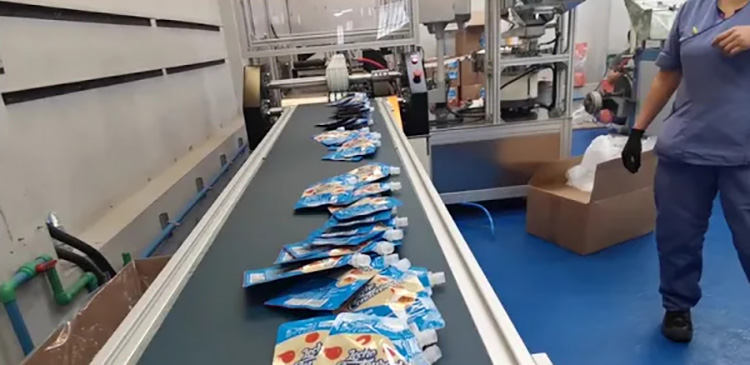 the machine produce bags per minute