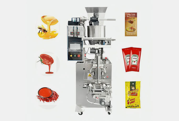 Large Salad Sauce Sachet 3 Side Seal Packaging Machine