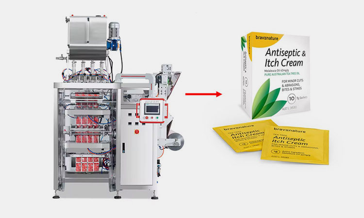 Automatic Face Cream 4 side seal packaging Machine