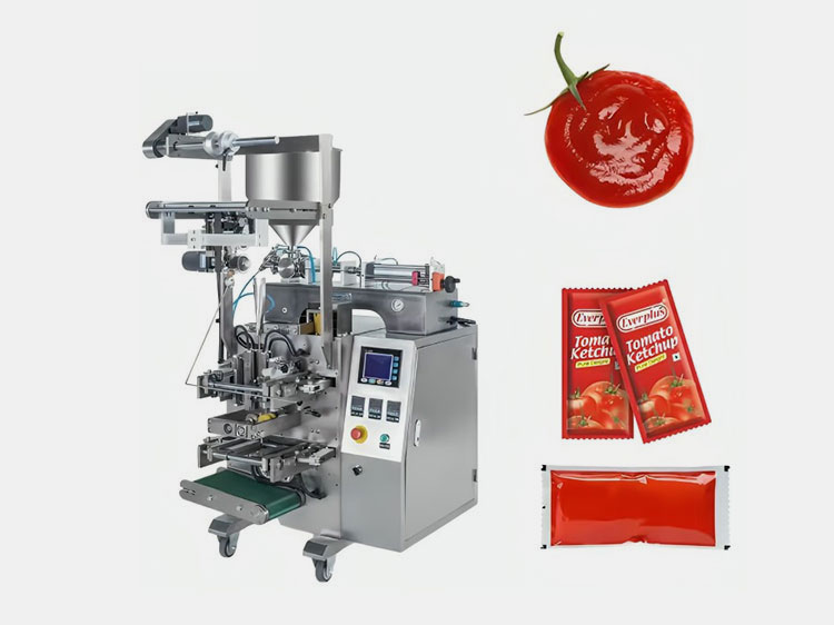 Clean KFC Ketchup 4 Side Seal Packaging Machine