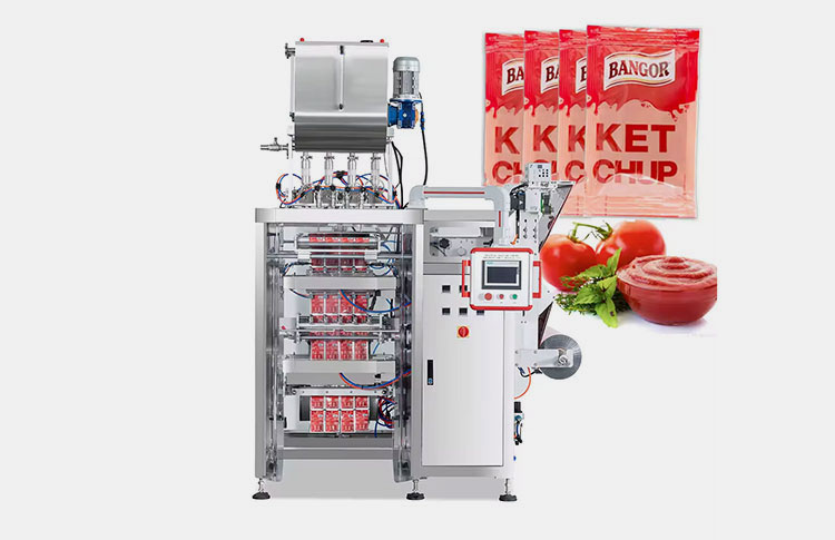 Pressure KFC Ketchup 4 Side Seal Packaging Machine