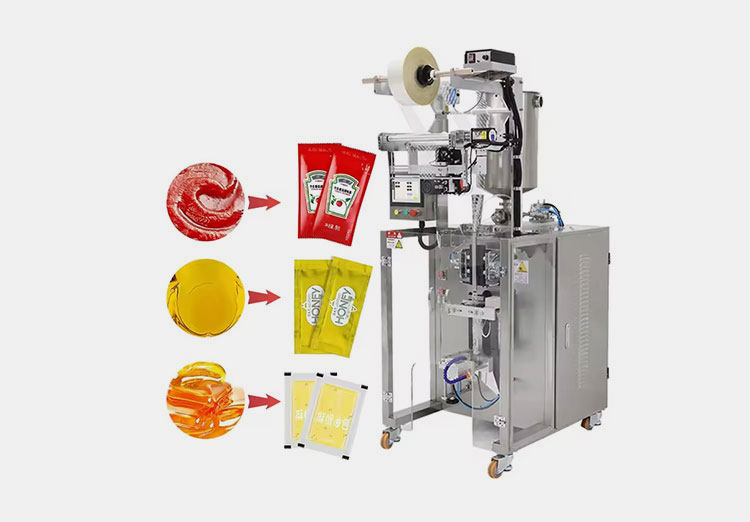 Pump KFC Ketchup 4 Side Seal Packaging Machine