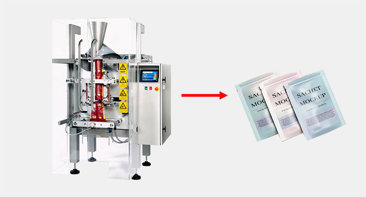 Vertical Face Cream 4 Side Seal Packaging Machine