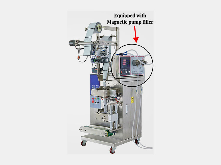 Pump Filler Salad Sauce 3 Side Sealing Packing Machine