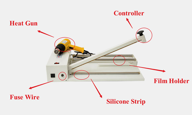 Components-Of-I-Bar-Shrink-Wrapping-Machine-With-Heat-Gun
