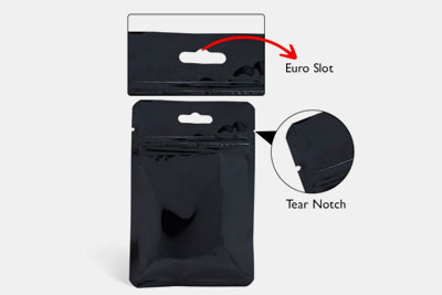 Three Side Seals Bag with Euro Hole Punch