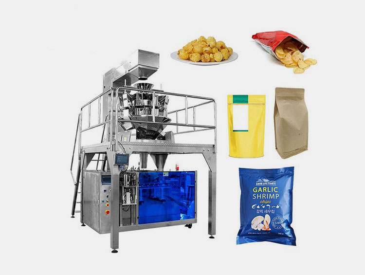 combination weighing and packaging line