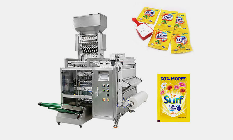 Multi Lane Detergent Powder 4 Side Sealing Machine
