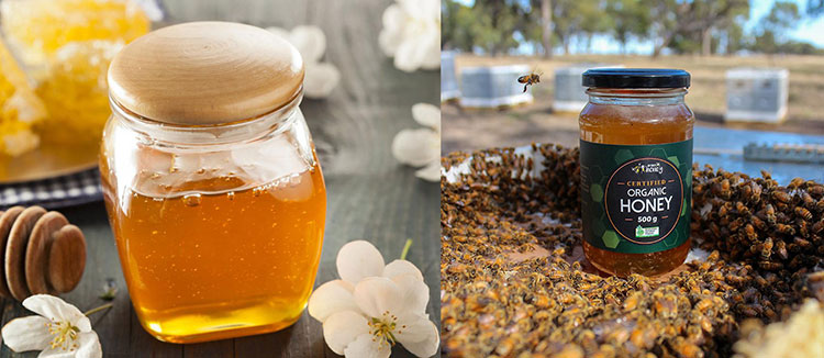 Regular honey and organic honey