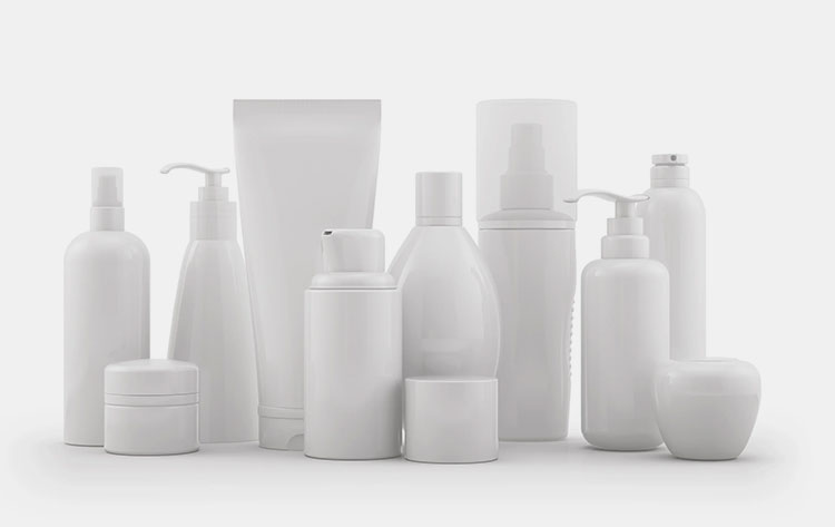 Different cosmetic bottle shapes
