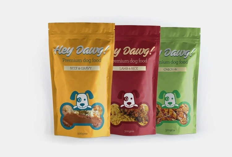 Dog treats pouch bags with proper nitrogen
