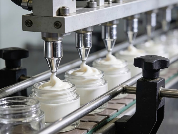 Filling mechanism for creams