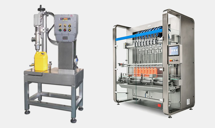 Semi-automatic and fully automatic liquid filling machine