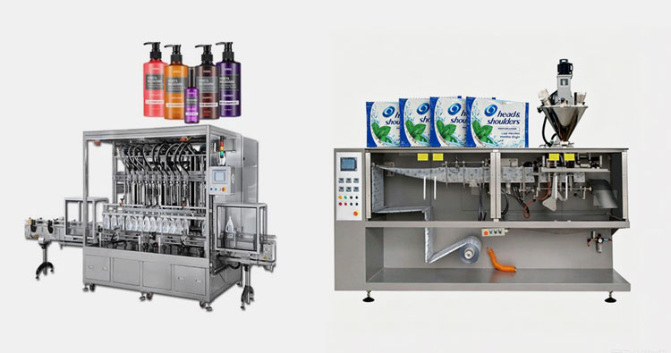 Sustainable packaging machine for shampoo