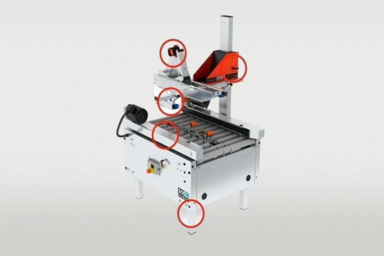 Components of a Case Sealer