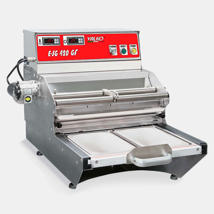 Semiautomatic-tray-sealer-with-Gas-Flushing-system