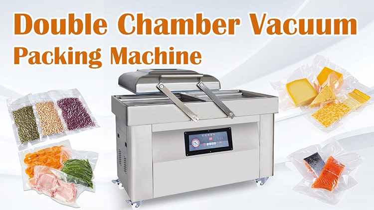 Double chamber vacuum packaging machines