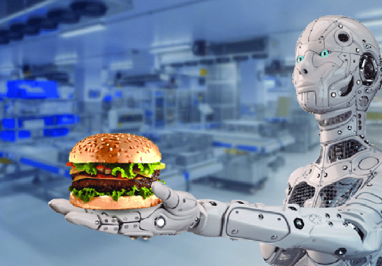 Роботов есть мозги. Еда искусственный интеллект. Искусственный интеллект в производстве продуктов питания. Роботизация в ресторанах. Искусственный интеллект в ресторанах.