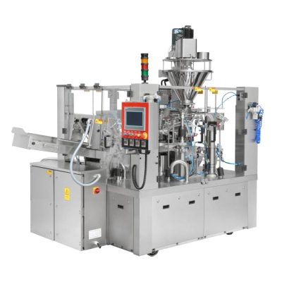 APK-820P High-speed rotary premade pouch packing machine with screw feeding system
