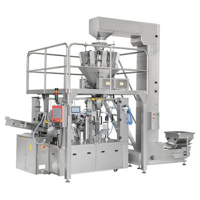 APK-820W High-speed rotary premade pouch packing machine with multi-heads feeding system